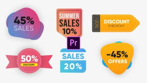 Videohive - Trendy Sales Badges- Premiere Pro