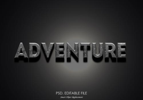 Adventure 3d Text Effect Movie Maker Premium PSD