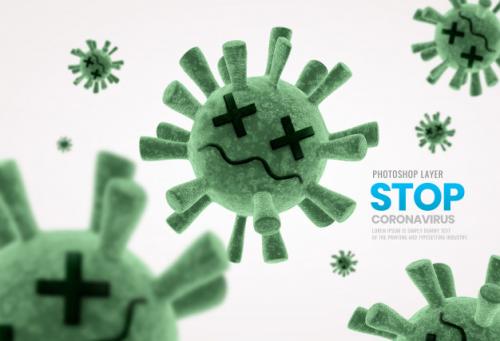 Dead Virus Stop Bacterial Premium PSD