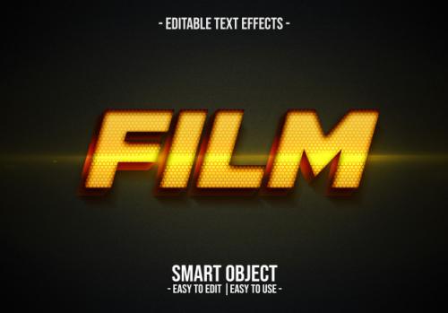 Film Text Style Premium PSD