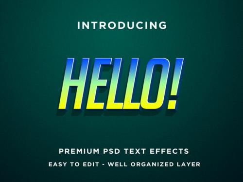 Hello, Premium 3d Text Effects Psd Premium PSD