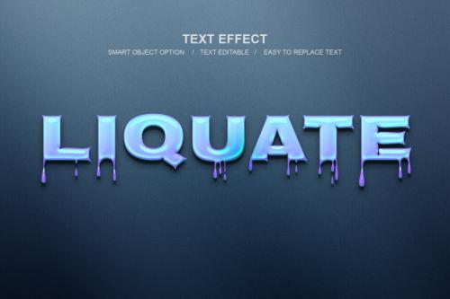 Liquid Text Effect Premium PSD