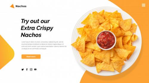 Nachos Hero Banner Template Premium PSD