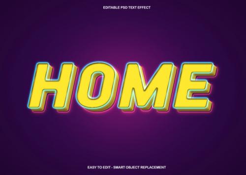 Stay At Home Text Effect Premium PSD