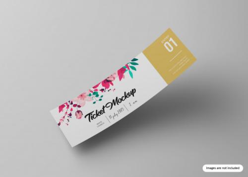 Ticket Mockup Premium PSD