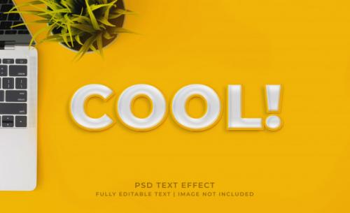 Yellow Layer Style Text Effect Premium PSD