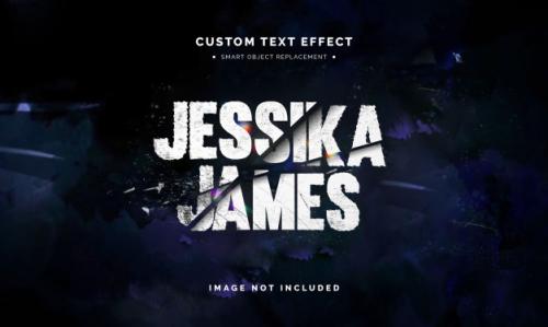 Movie Slashed Text Style Effect Premium PSD