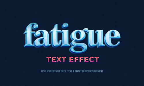 Fatigue 3d Text Style Effect Mockup Premium PSD