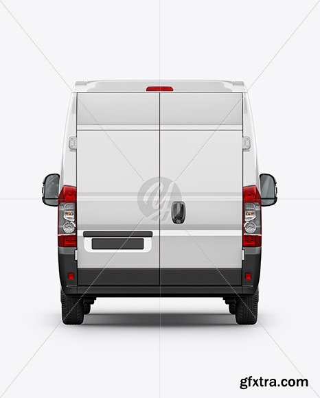 Panel Van Mockup - Back View 58726