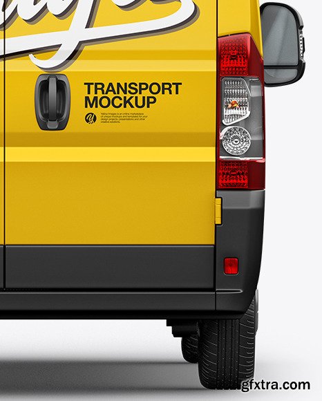 Panel Van Mockup - Back View 58726