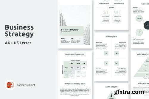 A4 Business Strategy PowerPoint Template