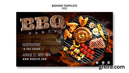 Bbq template party banner