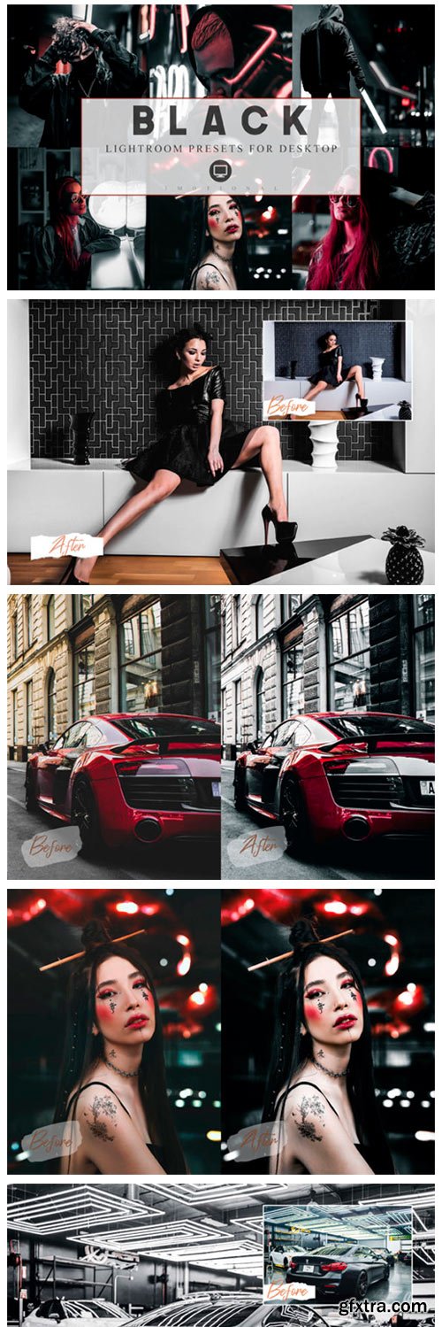 6 Lightroom Presets Black Luxury Theme 3876397