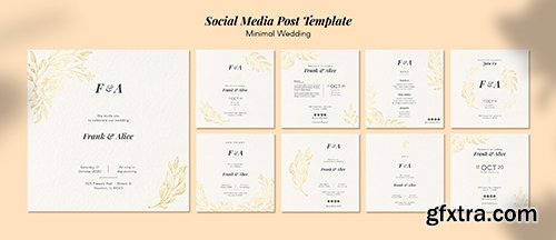 Wedding social media post template