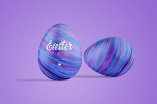 Colorful Easter Eggs Mockup Premium PSD