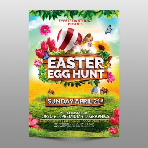 Easter Egg Hunt Premium PSD