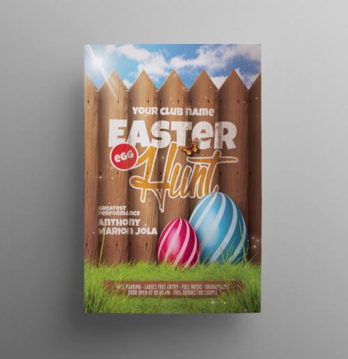 Easter Egg Hunt Flyer Premium PSD