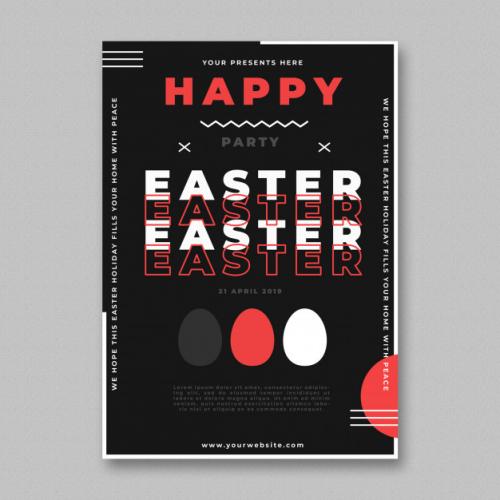 Easter Party Flyer Template Premium PSD