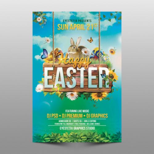 Happy Easter Premium PSD