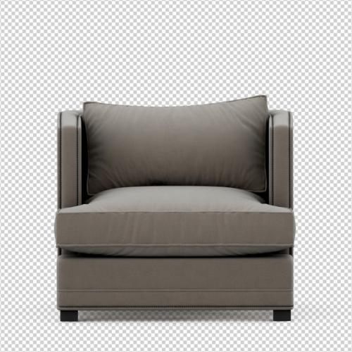 Isometric Armchair 3d Render Isolated Premium PSD