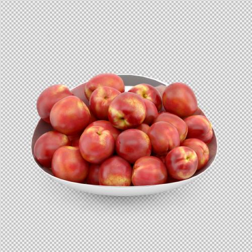 Nectarine 3d Render Premium PSD