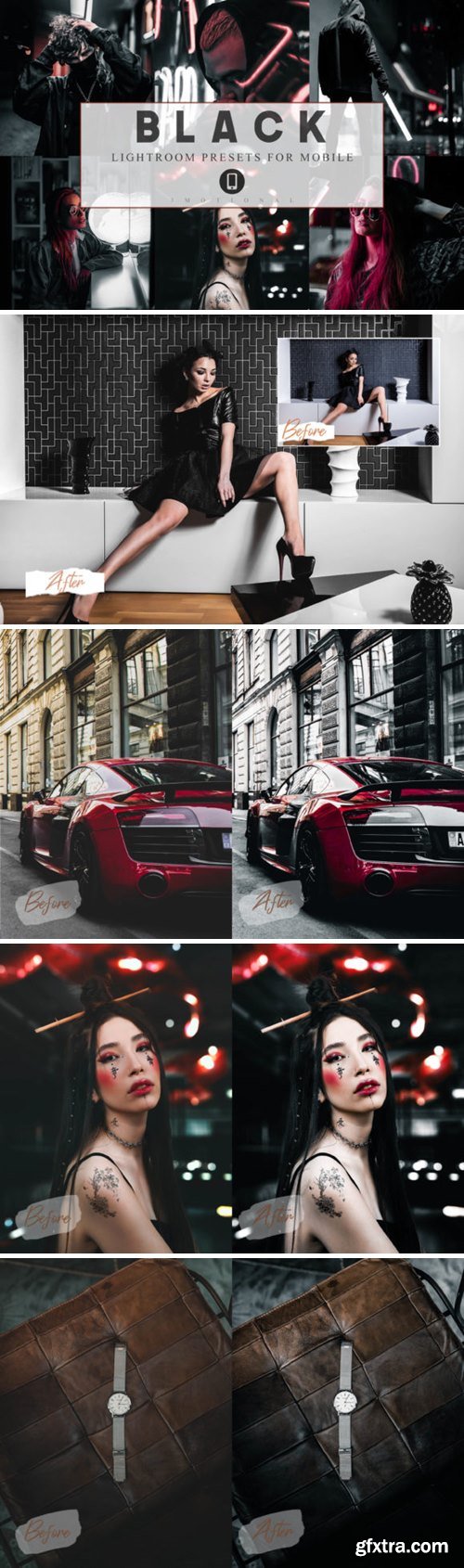 6 Mobile Lightroom Presets Black Luxury 3884691