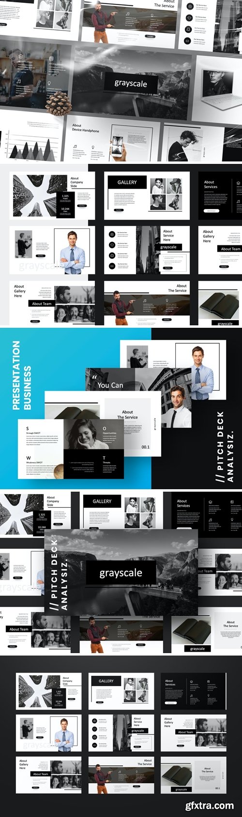 Grayscale Business Powerpoint