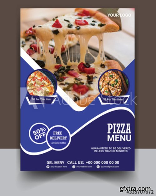 Pizza flyer template