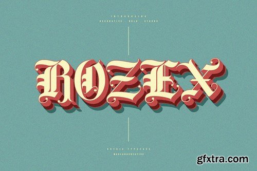 CM - Rozex - Bold Decorative Gothic Font 4823186