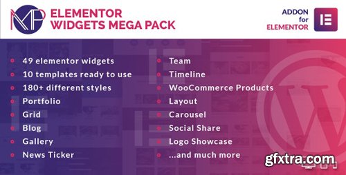 CodeCanyon - Elementor Widgets Mega Pack v1.0 - Addons for Elementor Page Builder WordPress Plugin - 26399013