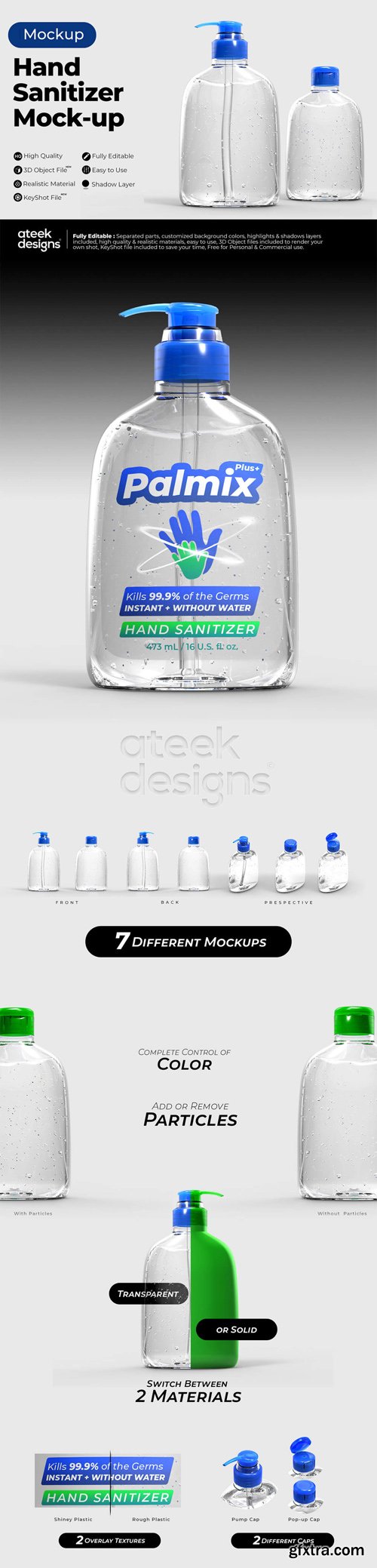 Hand Sanitizer PSD Mockups