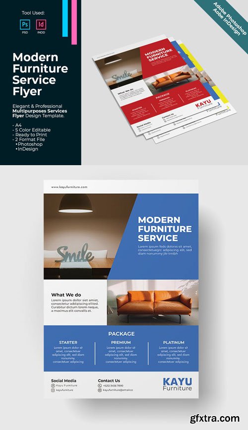 Modern Furniture Flyer in PSD,INDD