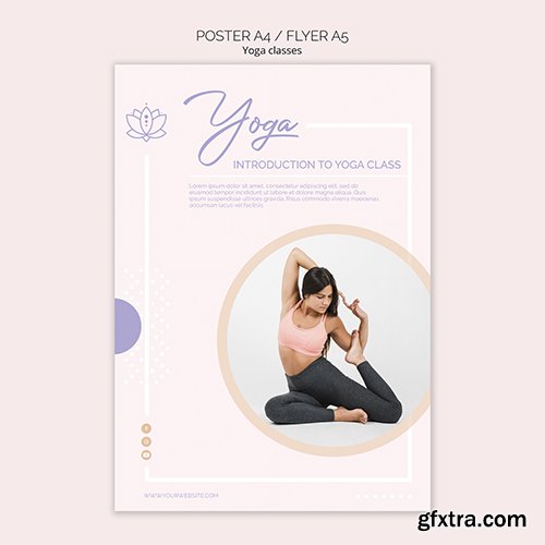 Yoga classes poster template