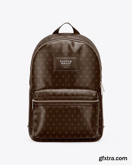 Leather Backpack Mockup - Front View 58709