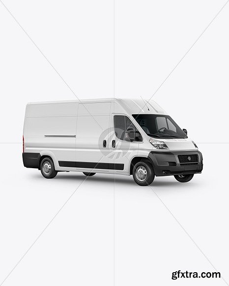 Panel Van Mockup - HalfSide View 58736