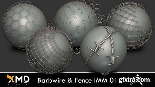 XMD ZBrush Brushes - Barbwire & Fence IMM 01