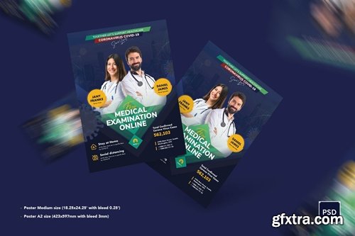 Medical Examination Poster PSD Template