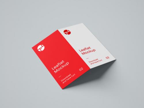 2 Fold Brochure Psd Mockup Premium PSD