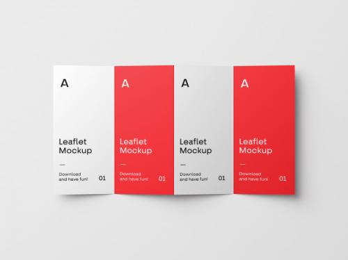 4-fold Brochure Mockup Premium PSD