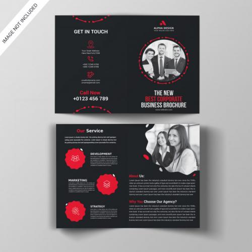 Corporate Bi-fold Brochure Premium PSD