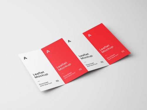 Four Fold Brochure Mockup Premium PSD