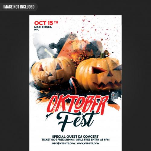 Oktober Fest Party Flyer Psd Template Premium PSD