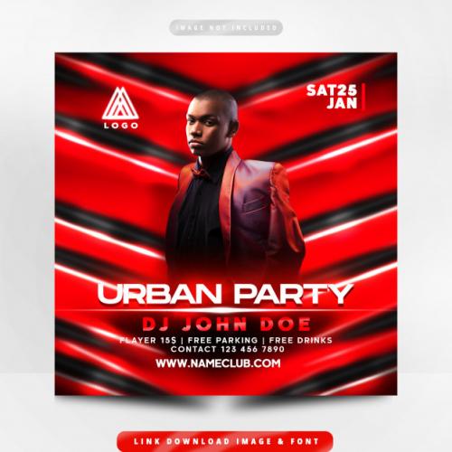 Urban Party Flyer Premium PSD