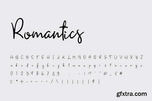 Romantics - Handwritten script Font