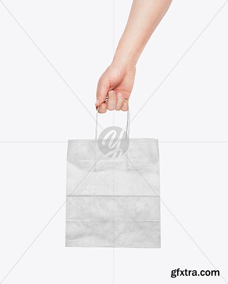 Hand w/ Paper Bag Mockup 58737