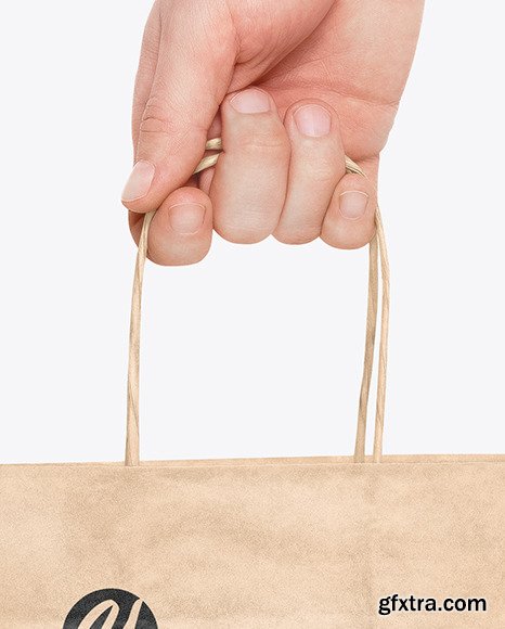 Hand w/ Paper Bag Mockup 58737