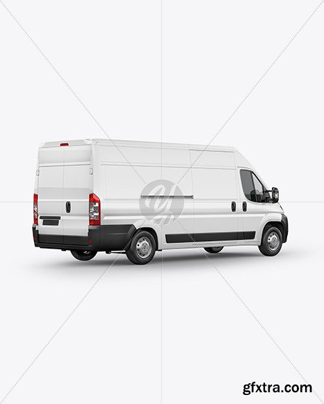 Panel Van Mockup - Back HalfSide View 58745