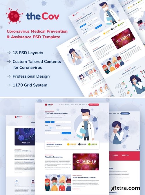 TheCov - Coronavirus Prevention & Assistance PSD Template