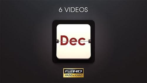 Videohive - Months Countdown Dark Style - 6 Pack