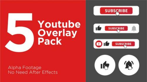 Videohive - Clean Youtube Subscribe Button Pack